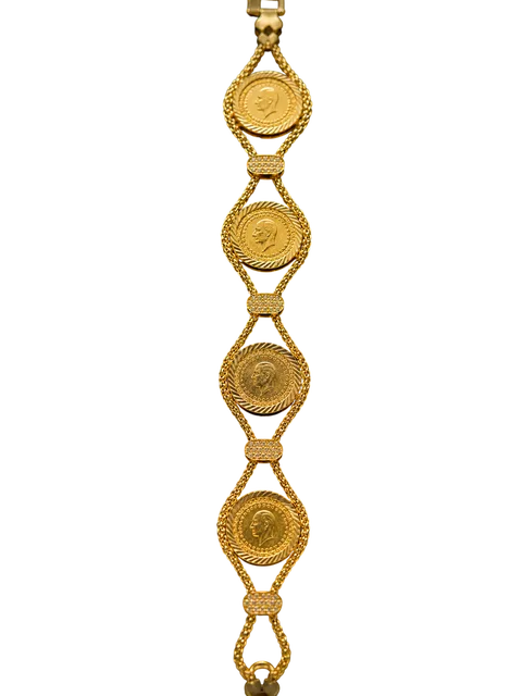 Goldene Armkette 15